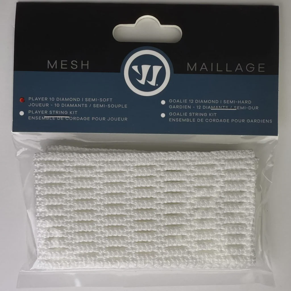 Warrior Player 10 Diamond Semi-Soft Mesh White