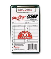 Rawlings base/softball lineup card case
