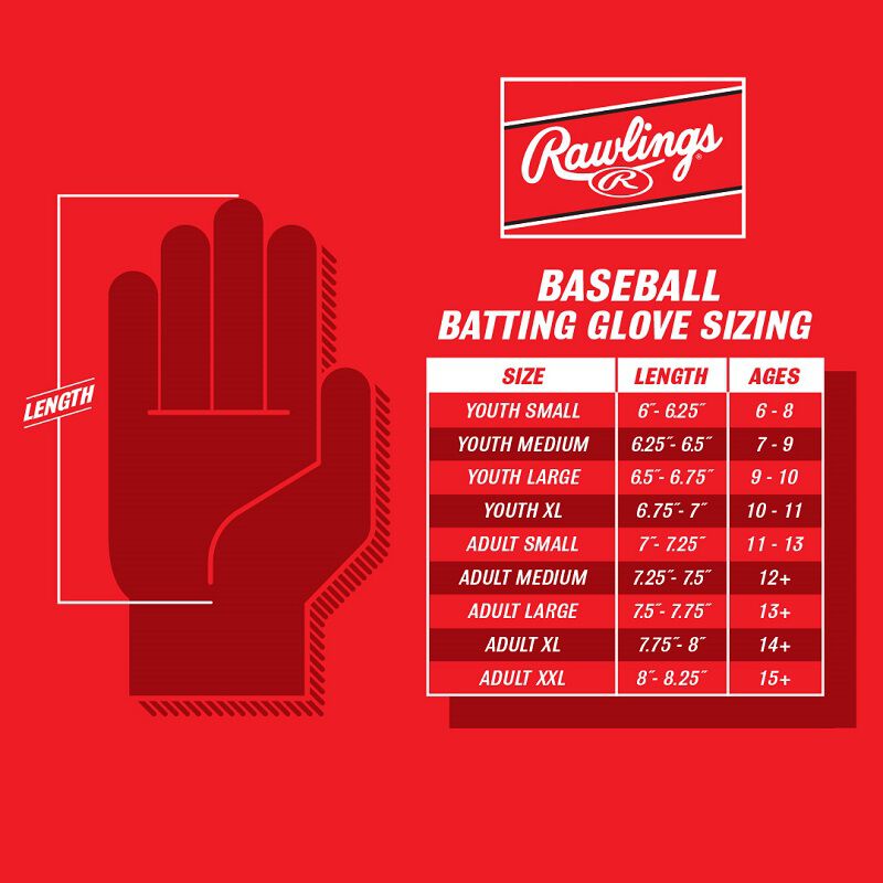 Rawlings Workhorse Batting Gloves Adult